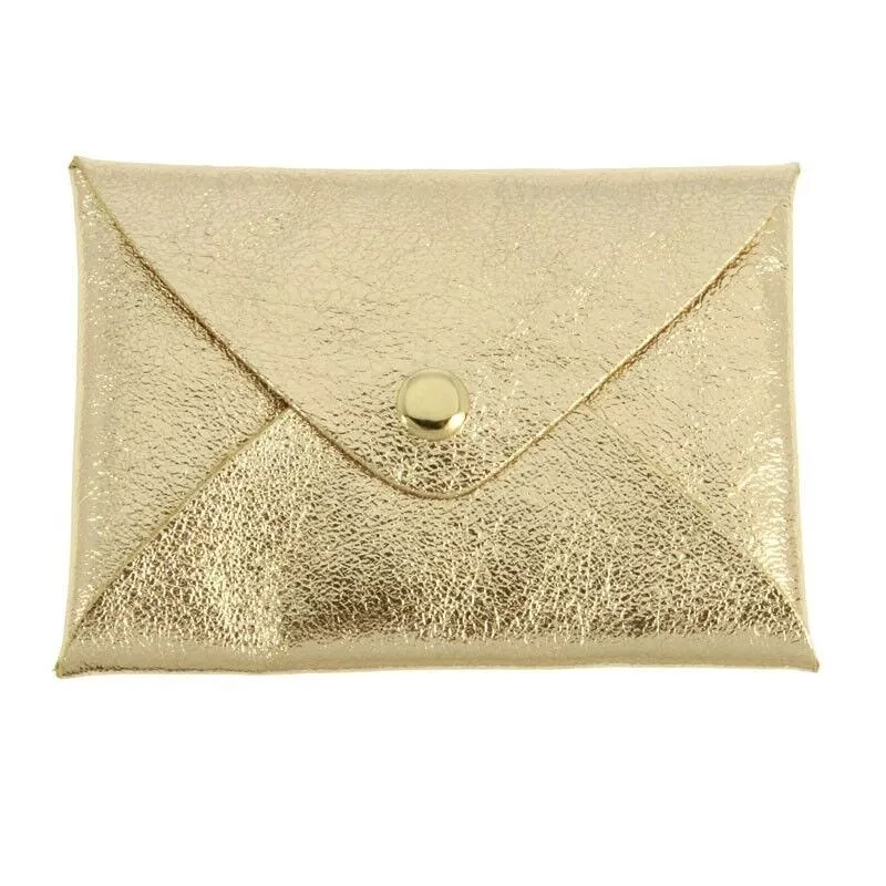 Porte-carte Origami  irisé doré